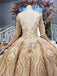 Stunning Ball Gown Long Sleeves Prom Dress, Pretty Quinceanera Dresses DMP64