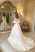 Petal Half Sleeves A Line Satin Off-the-shoulder Wedding Dress Long Bridal Dress DMW38