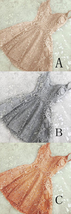 A-Line Spaghetti Straps Homecoming Dresses,Short Cute Prom Dress,Graduation Dresses DM418