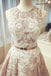 beautiful round neck lace long sleeveless prom dress,pretty wedding dress DM227