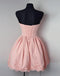 Simple A Line Strapless Sweetheart Short Pink Homecoming Dress Ball Gown DM375