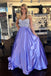 Elegant Taffeta Sweetheart Strapless Lavender A-line Prom Dresses With Beading DMF72