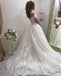 Princess Vintage Lace Appliques Off the Shoulder Tulle Wedding Dresses DMC32