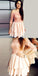 Off the Shoulder 3/4 Sleeves A Line Short Homecoming Dress with Lace DME4