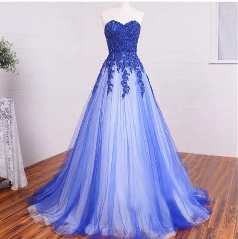 Long Sweetheart Lace ,Beading Elegant Modest Royal Blue Prom Dresses Demodresses Long Sweetheart Lace ,Beading Elegant Modest Royal Blue Prom Dresses Demodresses