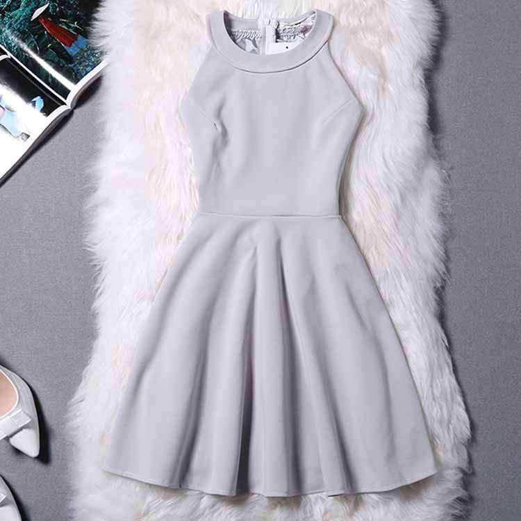 Simple Halter Zipper Mini Homecoming Dresses,Sexy Party Dress,Short Evening Dress DM326