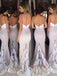 Spaghetti Straps Mermaid Sexy Bridesmaid Dresses, Lace Bridesmaid Dresses 2019 DM162