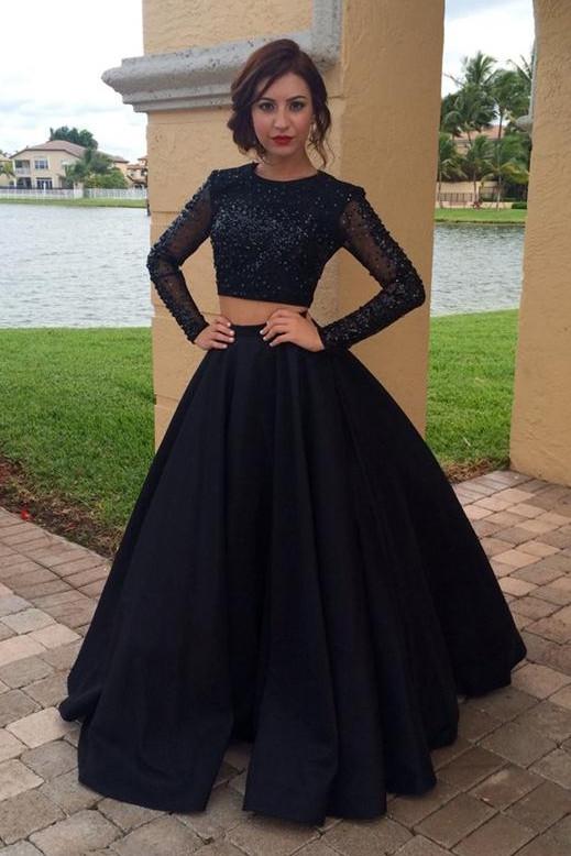 Long Sleeves Two Pieces Plus Size Prom Dresses,Formal Evening Dresses Demodresses Long Sleeves Two Pieces Plus Size Prom Dresses,Formal Evening Dresses Demodresses