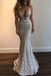 Mermaid stunning Spaghetti Straps Prom Dress,Beading Lace V-neck Prom Dress Sexy Wedding Dress DM171