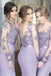 Long Sleeves Mermaid Lilac Sexy Long Bridesmaid Dress,Pretty Plus Size Bridesmaid Dress DM172