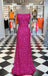 Sparkly Spaghetti Straps Sheath Long Prom Dresses, Formal Evening Dress DMP104