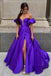 Red Strapless A-Line Satin Long Prom Dress with Detachable Sleeves DMP280