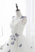 V-Neck Ivory Short Chic Butterfly Ivory A Line Short Homecoming Dress DMA62