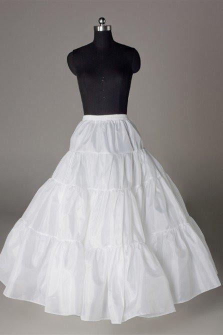 Fashion A Line Wedding Petticoat Accessories White Floor Length DMP16