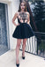 Stylish Homecoming Dresses,Halter Homecoming Dress,Black Homecoming Dresses,Short Homecoming Dress,Lace Homecoming Dresses,Graduation Dresses