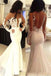 Beautiful Long Sleeves See Through Mermaid Lace Appliques Wedding Dresses With Trailing DMD53