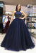 Elegant Prom Dresses,Royal Blue Prom Gown,Ball Gown Prom Dress,Beading Prom Dress