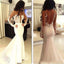 Beautiful Long Sleeves See Through Mermaid Lace Appliques Wedding Dresses With Trailing DMD53