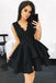 New Arrival A-Line V-Neck Short Homecoming Dress with Appliques,Graduation Dresses DM313