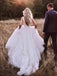 Simple Modest Wedding Gowns With Bownot Cheap Tulle Backless Wedding Dress DMF79