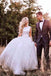 Simple Modest Wedding Gowns With Bownot Cheap Tulle Backless Wedding Dress DMF79