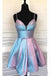 Spaghetti Strap Short Homecoming Dresses V-neck A Line Party Dress DMO6