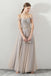 A Line Tulle Long Straps Lace Up Back Beaded Prom Dresses,Evening Dress DMG73