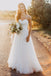 Beach Sweetheart White Wedding Dress with Lace,Casual A Line Wedding Dresses DM109
