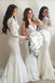 Elegant Bridesmaid Dress,Mermaid Bridesmaid Dresses,Ivory Bridesmaid Dress,Long Sleeves Bridesmaid Dress,High Neck Bridesmaid Dresses