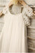 Ivory A-line Scoop Sleeveless Chiffon Floor-Length Flower Girl Dresses DM716