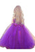 Fuchsia Ball Gown Straps Sleeveless Bowknot Floor-Length Tulle Flower Girl Dress DM706