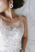 Straps Tulle White Lace Beach Long Backless A Line Wedding Dresses DM560
