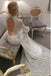 Mermaid High Neck Open Back Sweep Train Ivory Lace Wedding Dress DMR17