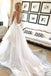 Beautiful Ball Gown V Neck Spaghetti Straps Backless Long Wedding Dresses with Train DME23