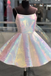 Sparkle Spaghetti Straps Sleeveless Homecoming Dress, A Line Short Mini Prom Dress DM1048