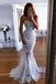 Charming Mermaid Sweetheart Sweep Train Lace Wedding Dress with Appliques DMK42