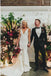 Mermaid V-Neck Backless Sweep Train Satin Charming Wedding Dress DMK45