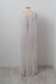 Unique Bateau Floor-length Chic Long Off White Prom Dress DMG40