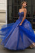 Strapless Royal Blue Prom Dresses Sweetheart Ball Gowns DMO97
