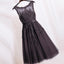 Elegant Lace Appliques Beaded A-line See Through Tea Length Homecoming Dresses DMC10