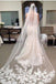 Ivory Lace Edge Chapel Length Wedding Veils, Bridal Veil WV1