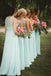  Mint Bridesmaid Dresses,Chiffon Bridesmaid Dress,Lace Bridesmaid Dresses