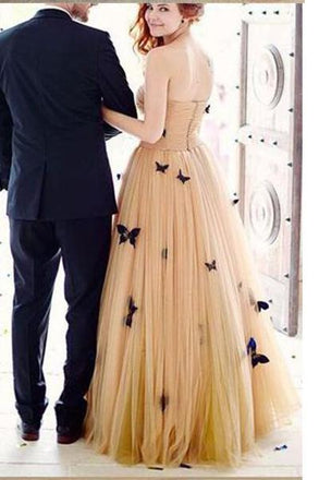 Beautiful Long Butterfly Sweetheart Ruffles Wedding Dresses Bridal Gown DM921