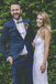 beautiful Open Back Sleeveless Lace Beach Wedding Dress,White Bridals Dress DM805