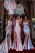 Pastel Coloured Sweetheart Mermaid Bridesmaid Dresses with Lace Appliques DMQ93