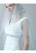 2 Layers Beaded Wedding Veil with Blusher Fingertip WV5