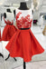 Red Short Two Piece A Line Homecoming Dresses,Graduation Dresses DMB65