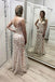 Mermaid Flowers V Neck Prom Dresses, Fashion Long Evening Dress DMJ17