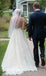 Simple V Neckline A-line Backless Ivory A Line Beach Wedding Dress DMC92