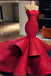 Charming Mermaid Red Long Beading Prom Dress, Evening Dresses DME61